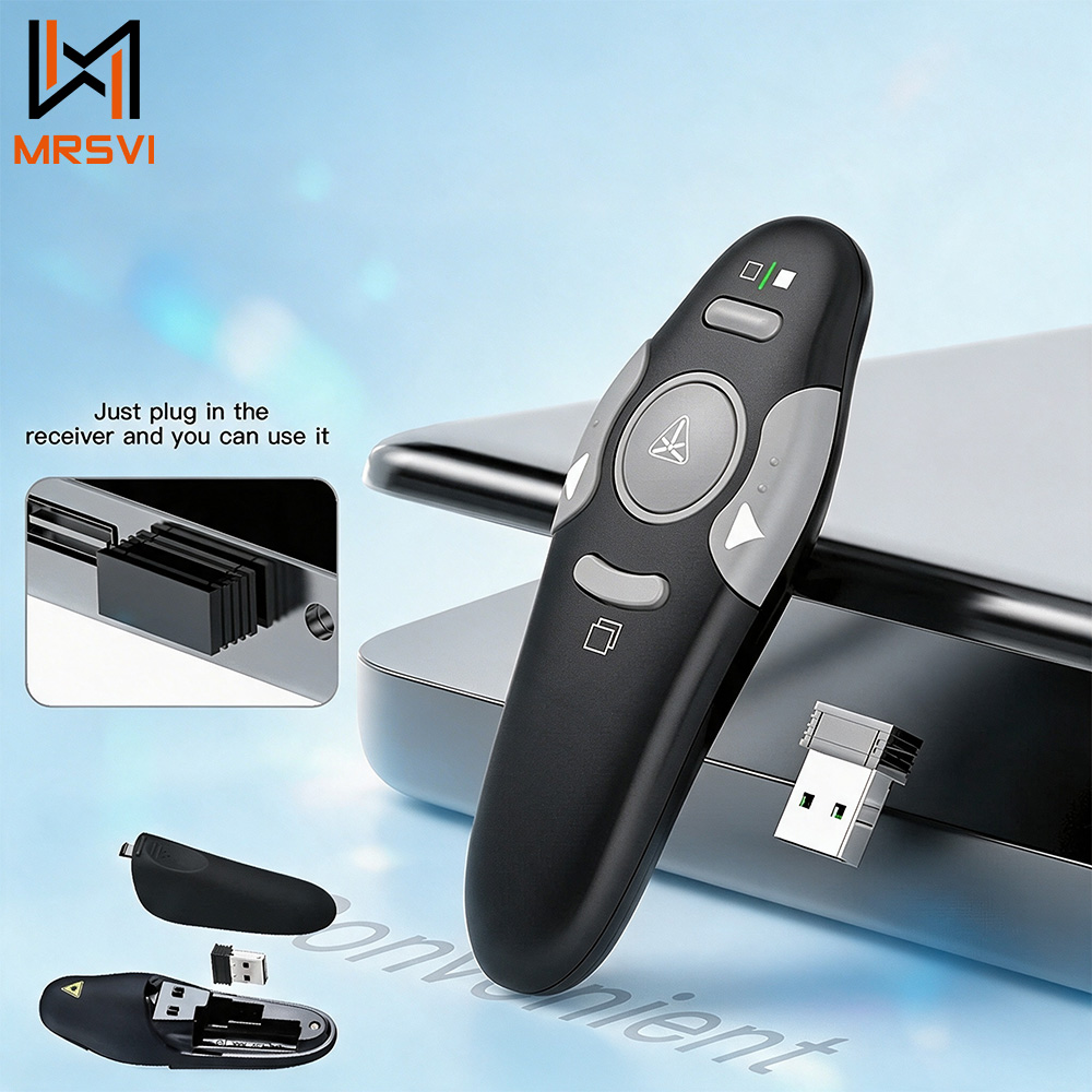 Presentation Remote Laser - MRSVI Kabelloser Präsentations-Clicker Laserpointer USB-Dongle Fernbedienung