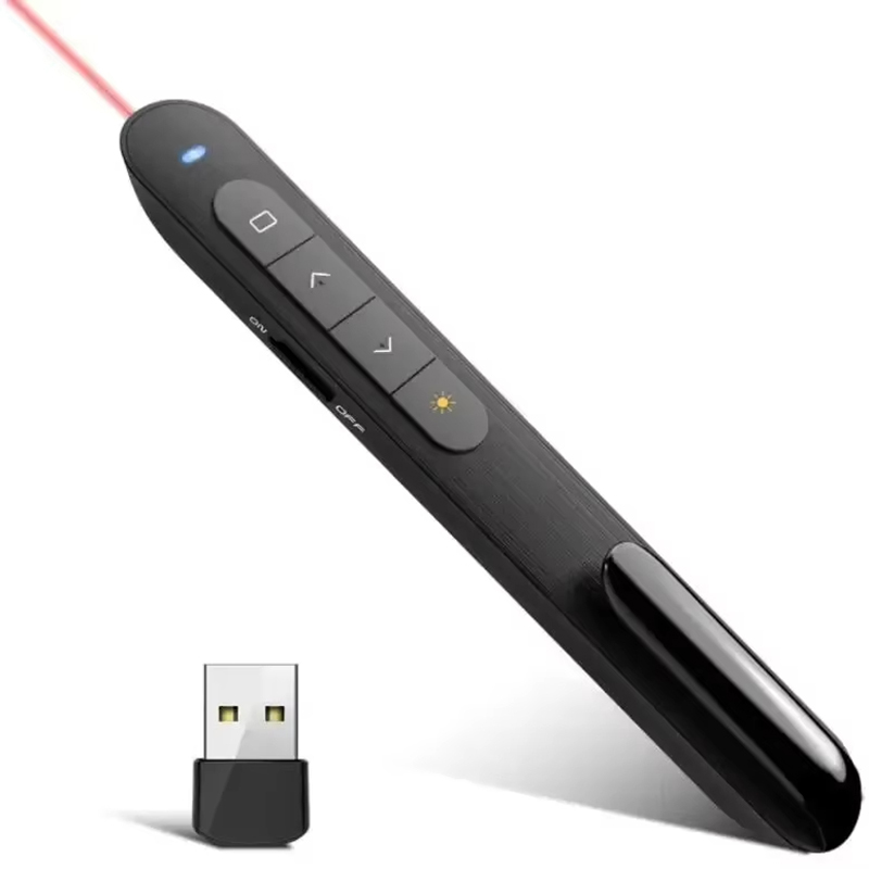 Presentation Remote Laser - Wireless Presenter Roter Laser-Seitendrehstift 2,4 G