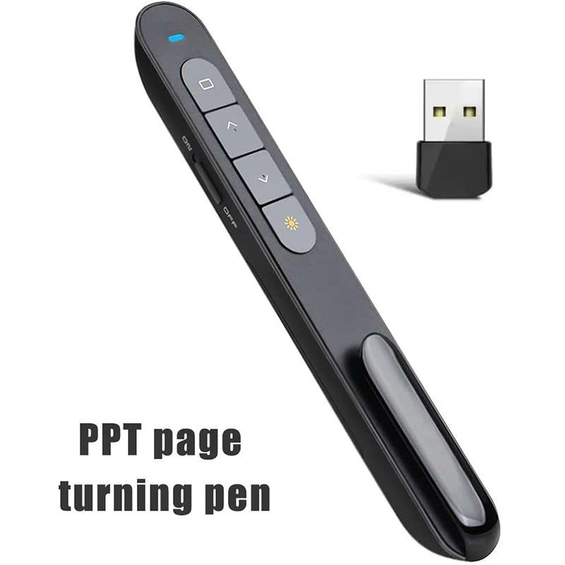 Presentation Remote Laser - Laser-Präsentationszeiger, 2,4 G USB, kabelloser Demonstrations-Fernbedienungsstift