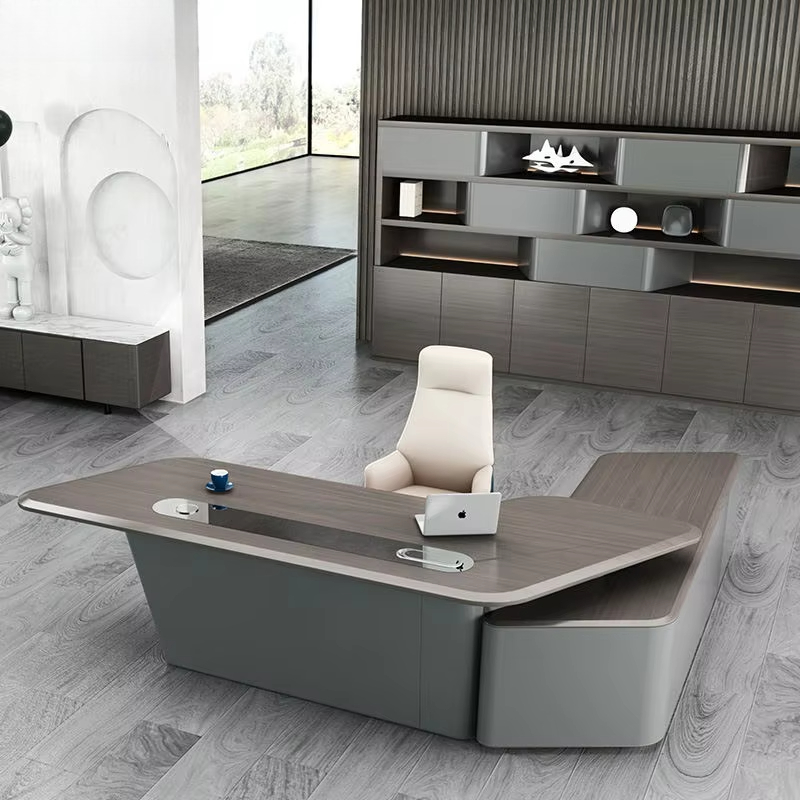 Office Tech Management - Umwandelbarer Büroschreibtisch aus Holz im modernen