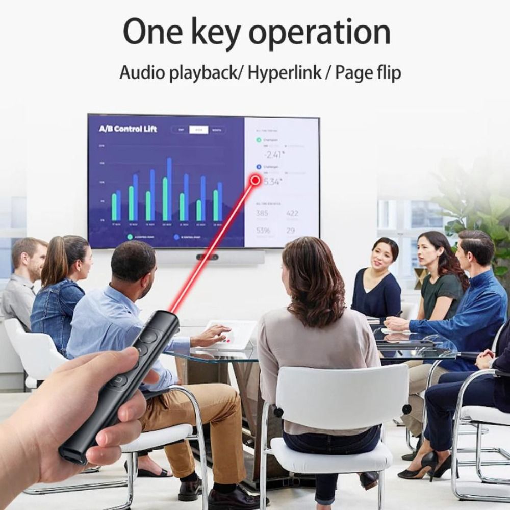 Presentation Remote Laser - 2,4 GHz Wireless Presentation Clicker USB-Aufladung