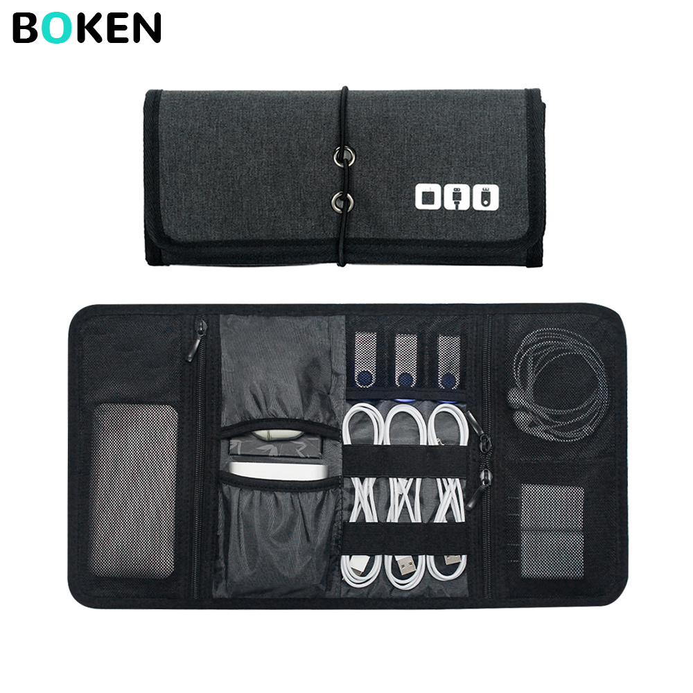 The Office Tech - Tech-Organizer-Tasche Kabelaufbewahrung Reise-Elektronikzubehör-Beutel für Ladegerät Powerbank