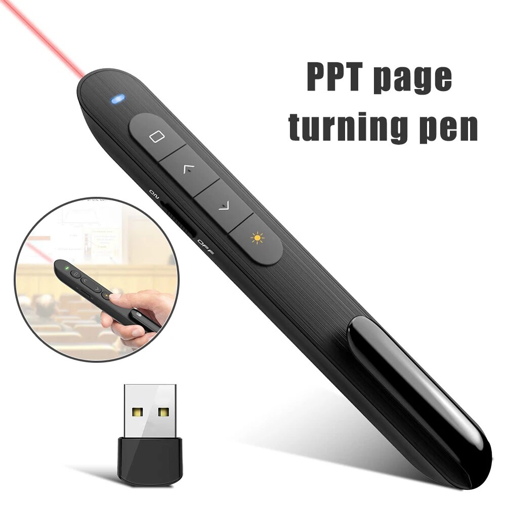 Presentation Remote Laser - Fernbedienung Multifunktionale Flip Pen Lade Laser