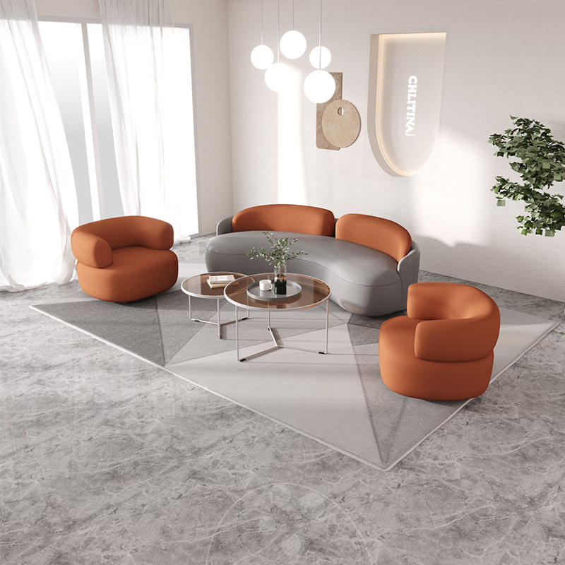 Tech Office Reception - Italienisches Tech-Stoffsofa im nordischen Bogen-Design für