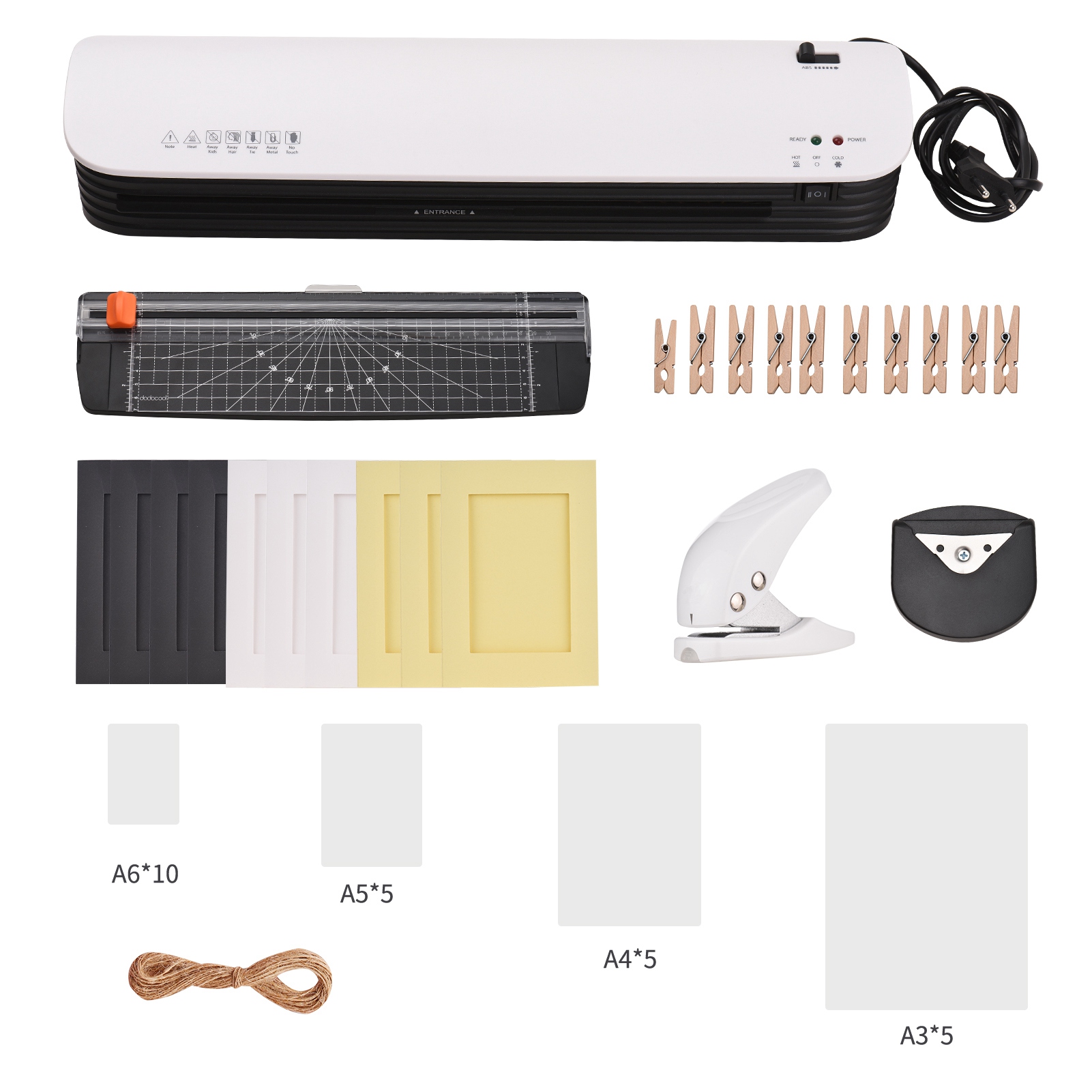 Laminator A3 Hot - SL399 Laminiergerät-Set A3-Format Heiß- und Kaltlaminierung