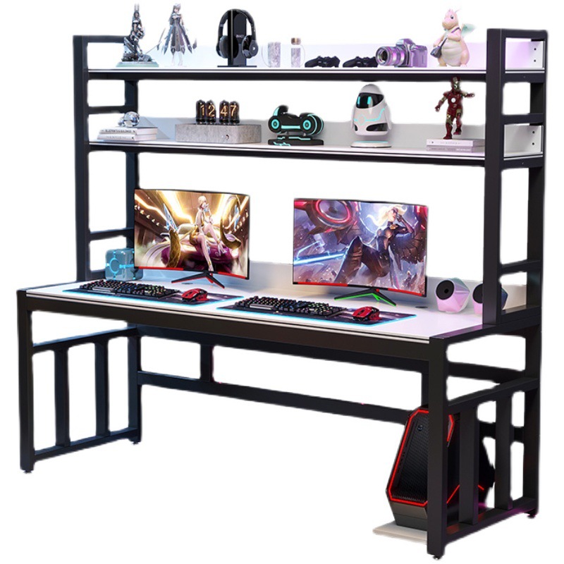 Office Tech Chair - Büro-Schreibtisch- und Stuhlset, E-Sport-Schreibtisch, Heim-Bücherregal, Gaming-