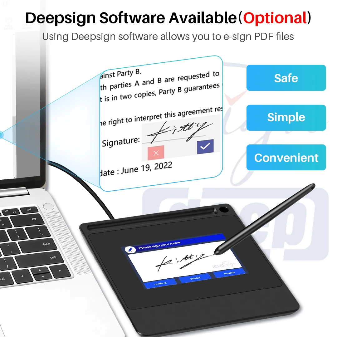 DS510 5-Zoll elektronischer di – Digital Signature Pad Bewertung und Preis